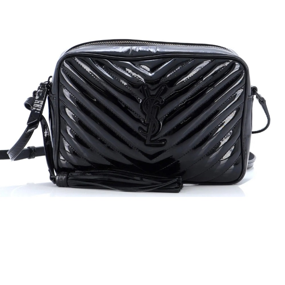 Saint Laurent Lou Camera Bag Matelasse Chevron Patent